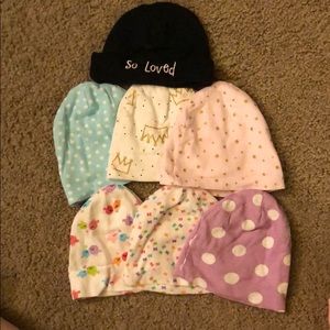 Variety of different caps from size 0-6 months